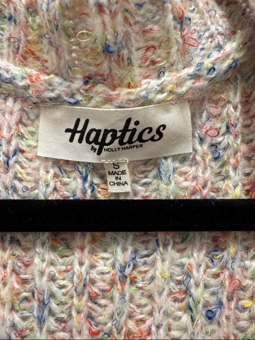 Haptics Cream Multicolor Open-Front Knit Cardigan. S. Like New! - Picture 2 of 4